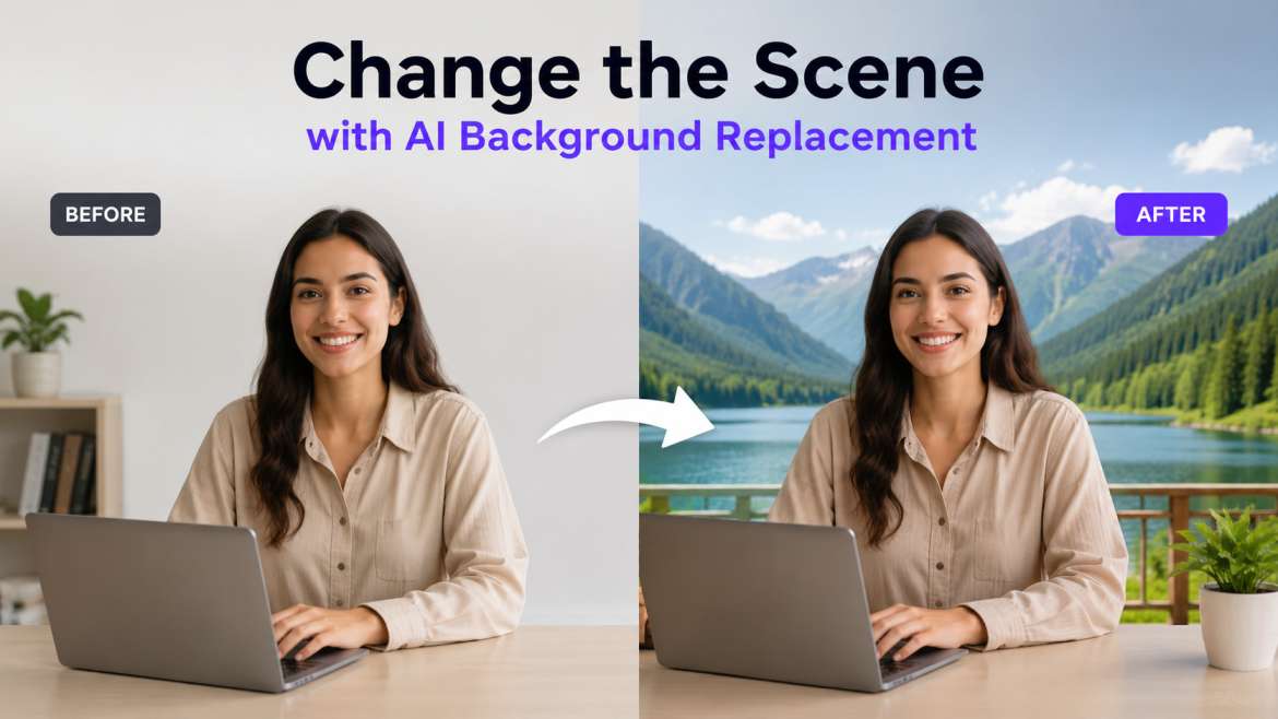Change the Scene with AI Background Replacement