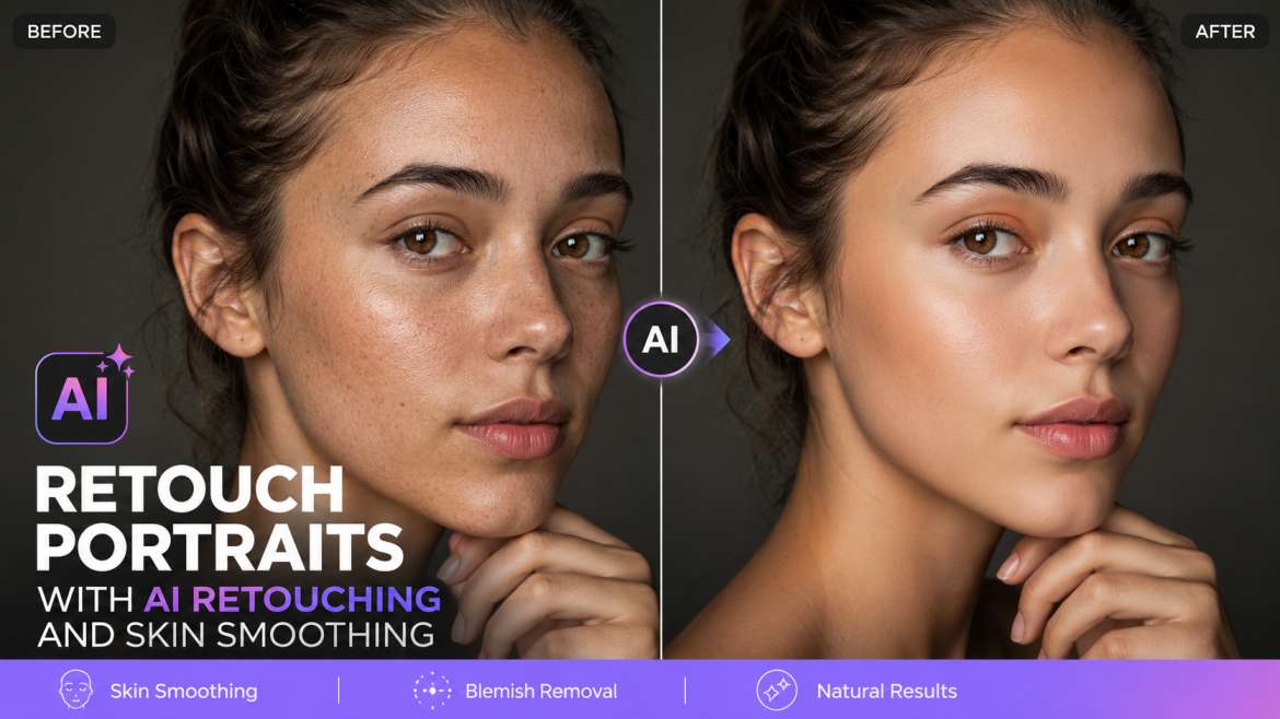 Retouch Portraits with AI Retouching and Skin Smoothing