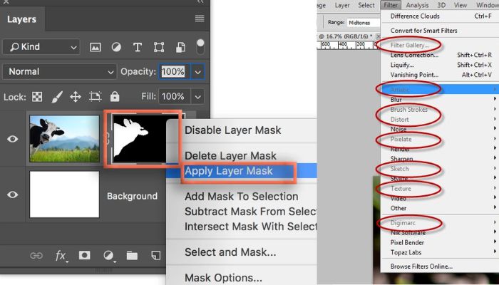 Apply Layer Mask Greyed Out