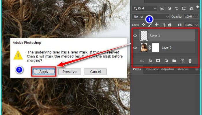 How to Merge Layer and Mask in Photoshop 