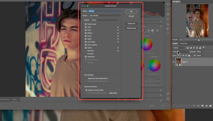 Using Photoshop Color Grading Presets